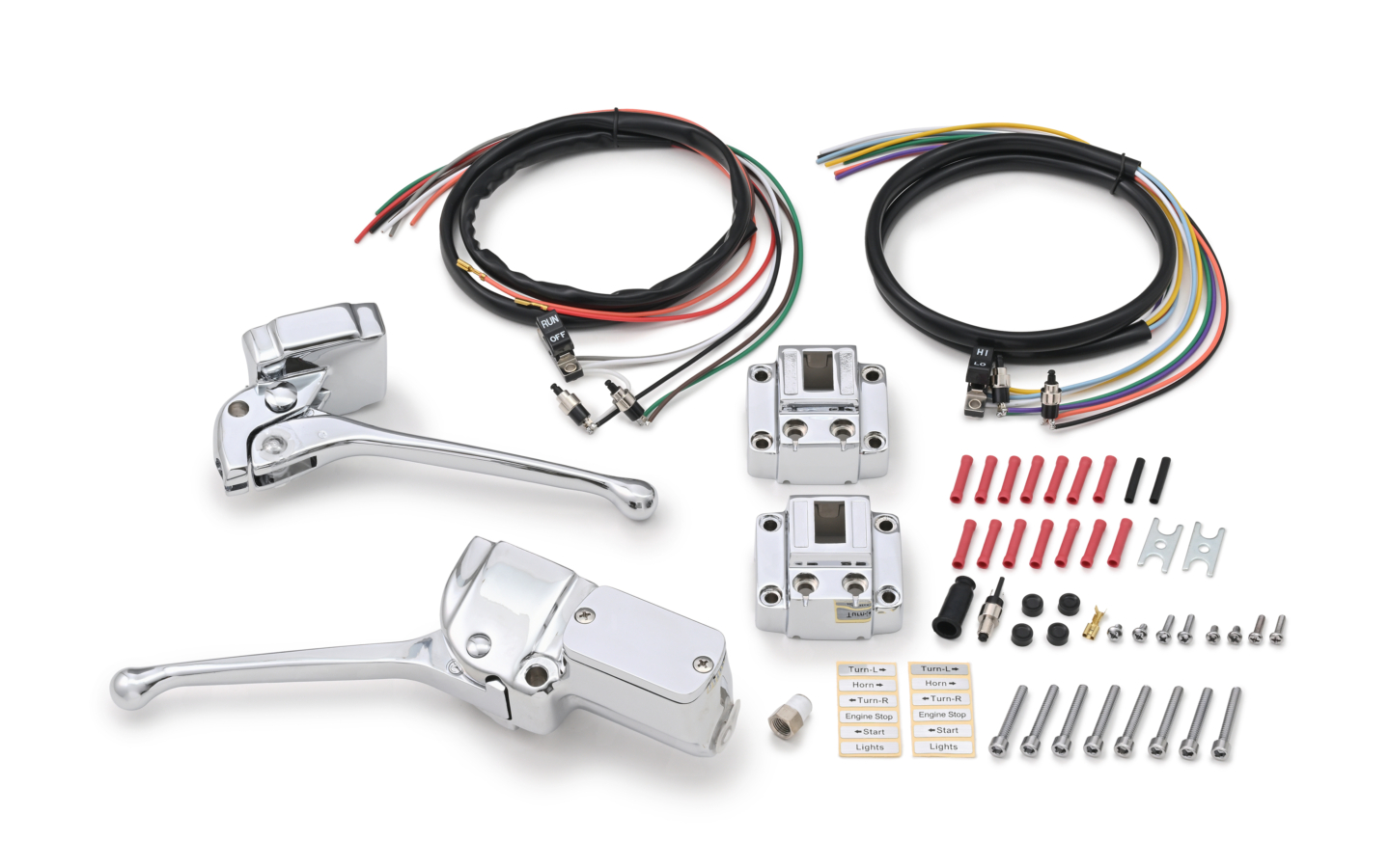 HANDLEBAR CONTROL KIT 72-81 ALL 3/4″ BORE WITH BLACK SWITCH