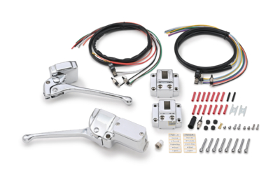 HANDLEBAR CONTROL KIT 72-81 ALL 3/4″ BORE WITH BLACK SWITCH