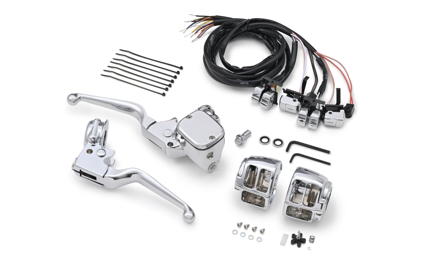HANDLEBAR CONTROL KIT 96-13 DUAL DISC 11/16″ BORE WITH SWITCH