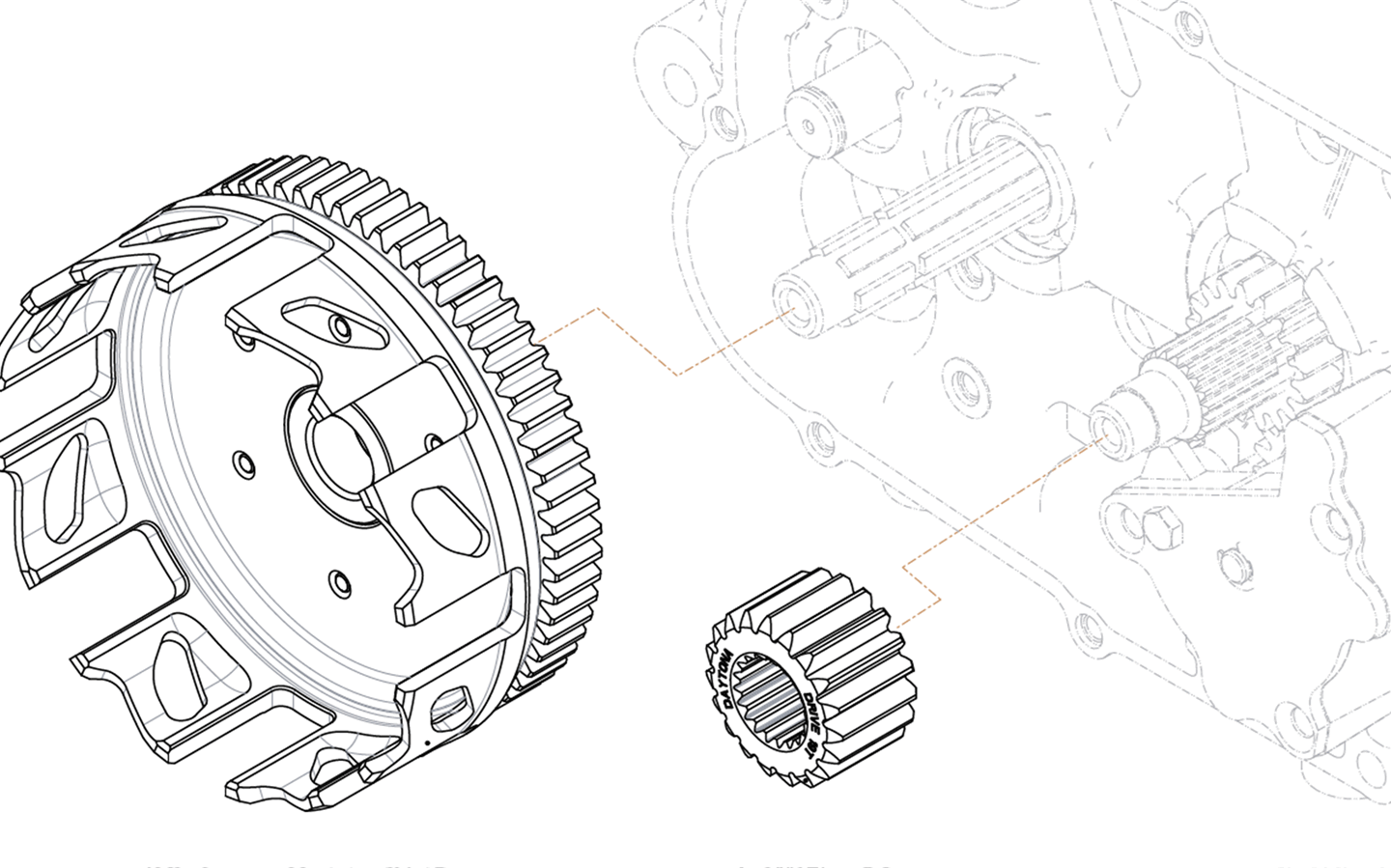 PRIMARY REDUCTION GEAR + CNC BASKET KIT (65-19T)