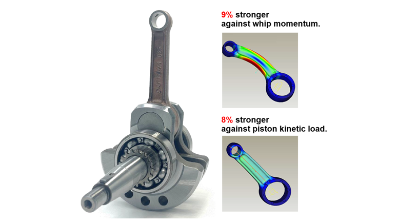 REINFORCED & LIGHTWEIGHT CRANKSHAFT 62MM, 4SPEED