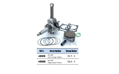 62mm REINFORCED CRANKSHAFT AND 66mm PISTON KIT